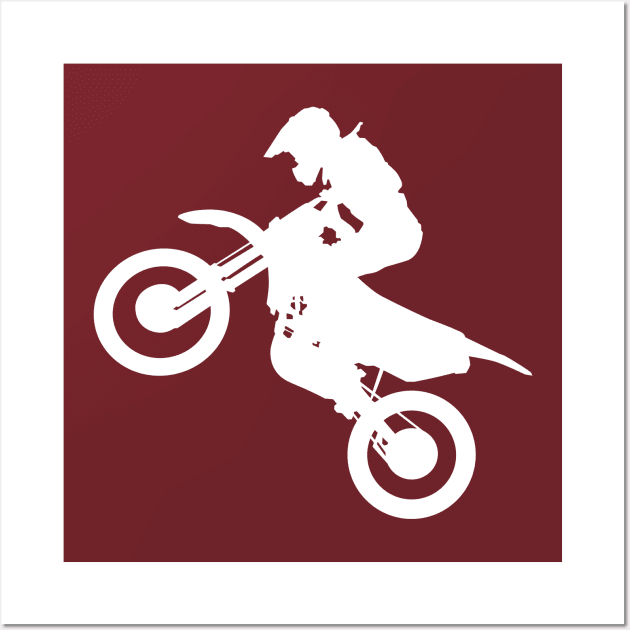 Dirtbike Dirt Bike Biking Jump Stunt Wall Art by Shirtbubble